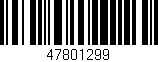 Código de barras (EAN, GTIN, SKU, ISBN): '47801299'