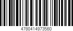 Código de barras (EAN, GTIN, SKU, ISBN): '4780414973560'