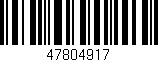 Código de barras (EAN, GTIN, SKU, ISBN): '47804917'
