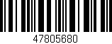 Código de barras (EAN, GTIN, SKU, ISBN): '47805680'