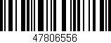 Código de barras (EAN, GTIN, SKU, ISBN): '47806556'