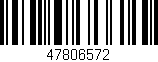 Código de barras (EAN, GTIN, SKU, ISBN): '47806572'