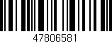 Código de barras (EAN, GTIN, SKU, ISBN): '47806581'