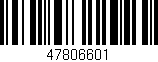 Código de barras (EAN, GTIN, SKU, ISBN): '47806601'