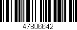 Código de barras (EAN, GTIN, SKU, ISBN): '47806642'