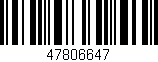 Código de barras (EAN, GTIN, SKU, ISBN): '47806647'