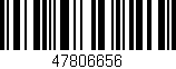 Código de barras (EAN, GTIN, SKU, ISBN): '47806656'