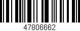 Código de barras (EAN, GTIN, SKU, ISBN): '47806662'