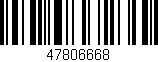 Código de barras (EAN, GTIN, SKU, ISBN): '47806668'
