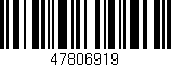 Código de barras (EAN, GTIN, SKU, ISBN): '47806919'