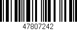 Código de barras (EAN, GTIN, SKU, ISBN): '47807242'