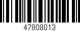Código de barras (EAN, GTIN, SKU, ISBN): '47808013'