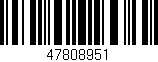 Código de barras (EAN, GTIN, SKU, ISBN): '47808951'