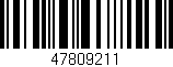 Código de barras (EAN, GTIN, SKU, ISBN): '47809211'
