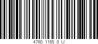 Código de barras (EAN, GTIN, SKU, ISBN): '4780_1165_0_U'