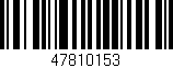 Código de barras (EAN, GTIN, SKU, ISBN): '47810153'