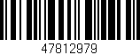 Código de barras (EAN, GTIN, SKU, ISBN): '47812979'