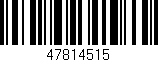 Código de barras (EAN, GTIN, SKU, ISBN): '47814515'