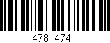 Código de barras (EAN, GTIN, SKU, ISBN): '47814741'
