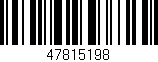 Código de barras (EAN, GTIN, SKU, ISBN): '47815198'