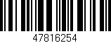 Código de barras (EAN, GTIN, SKU, ISBN): '47816254'