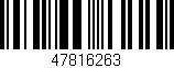 Código de barras (EAN, GTIN, SKU, ISBN): '47816263'