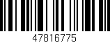 Código de barras (EAN, GTIN, SKU, ISBN): '47816775'