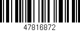 Código de barras (EAN, GTIN, SKU, ISBN): '47816872'