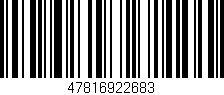 Código de barras (EAN, GTIN, SKU, ISBN): '47816922683'