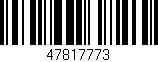 Código de barras (EAN, GTIN, SKU, ISBN): '47817773'