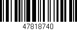 Código de barras (EAN, GTIN, SKU, ISBN): '47818740'