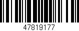 Código de barras (EAN, GTIN, SKU, ISBN): '47819177'