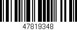 Código de barras (EAN, GTIN, SKU, ISBN): '47819348'