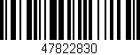 Código de barras (EAN, GTIN, SKU, ISBN): '47822830'