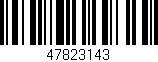 Código de barras (EAN, GTIN, SKU, ISBN): '47823143'