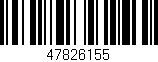 Código de barras (EAN, GTIN, SKU, ISBN): '47826155'