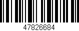 Código de barras (EAN, GTIN, SKU, ISBN): '47826684'