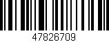 Código de barras (EAN, GTIN, SKU, ISBN): '47826709'