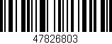 Código de barras (EAN, GTIN, SKU, ISBN): '47826803'