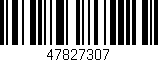Código de barras (EAN, GTIN, SKU, ISBN): '47827307'