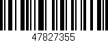Código de barras (EAN, GTIN, SKU, ISBN): '47827355'