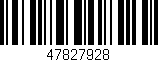 Código de barras (EAN, GTIN, SKU, ISBN): '47827928'