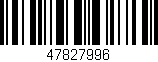 Código de barras (EAN, GTIN, SKU, ISBN): '47827996'