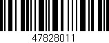 Código de barras (EAN, GTIN, SKU, ISBN): '47828011'