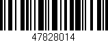 Código de barras (EAN, GTIN, SKU, ISBN): '47828014'