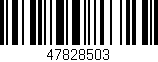 Código de barras (EAN, GTIN, SKU, ISBN): '47828503'