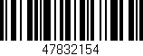 Código de barras (EAN, GTIN, SKU, ISBN): '47832154'