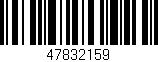 Código de barras (EAN, GTIN, SKU, ISBN): '47832159'