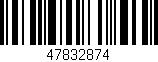 Código de barras (EAN, GTIN, SKU, ISBN): '47832874'
