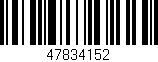 Código de barras (EAN, GTIN, SKU, ISBN): '47834152'